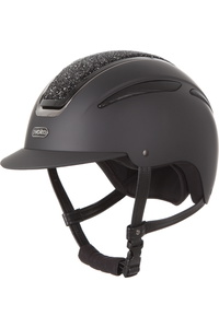 2026 Evoke Unisex Callisto Classic Peak Riding Hat & Liner 200352003 - Black / Crystal