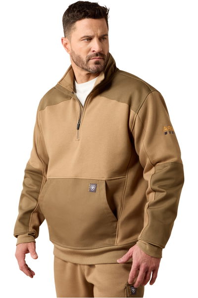 Ariat Mens Rebar Workman Duracanvas 1/4 Zip Sweatshirt