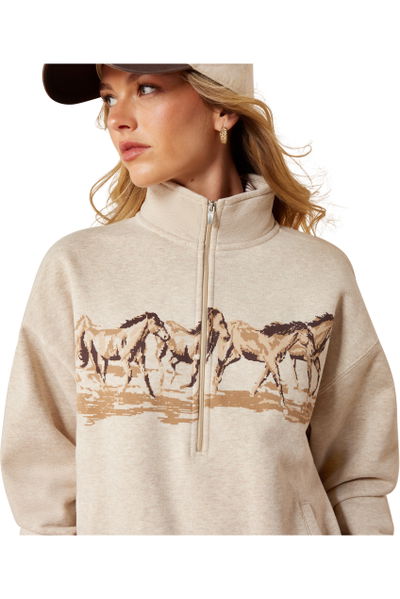 Ariat Womens Running Wild 1/2 Zip Sweatshirt