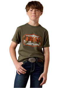 2026 Ariat Junior Wild Creek Camo T-Shirt 10079540 - Army Green