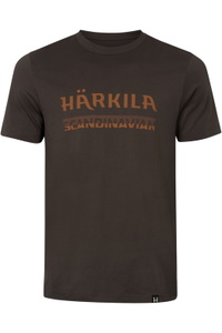 2026 Harkila Heren Scandinavische Korte Mouw T-Shirt 102450044001 - Shadow Brown