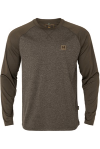 2026 Harkila Heren Kodiak Cleverwool Lange Mouw T-Shirt 108030174001 - Dark Hunting Green