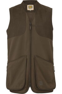 2026 Harkila Mens Skye Shooting Waistcoat 117430022005 - Willow Green / Shadow Brown