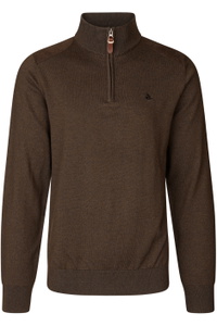 2026 Seeland Mens Pine Half Zip Sweater 409831007001 - Dark Brown
