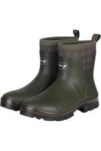 2026 Rydale Womens Short Wellington Boots 432641 - Olive Check
