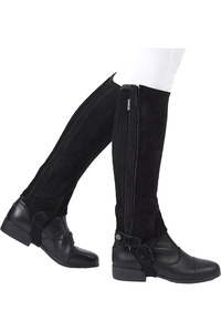 Dublin Womens Suede Half Chaps II Black 591843