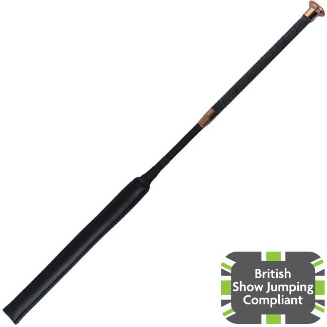 Woof Wear Pro Showjumping Bat WH0008 - Black / Rose Gold