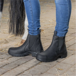 2026 Harrys Horse Unisex Stable Shoe Leather Safety Steel Toe 30100279 - Black