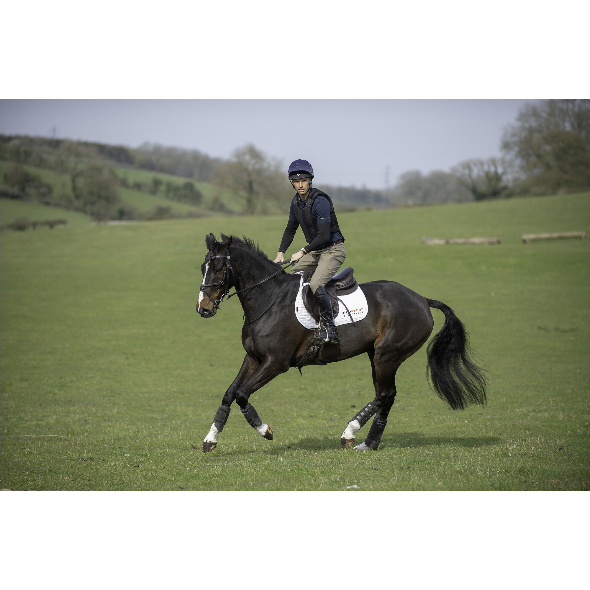 Charles Owen Pro II Plus Helmet Silk - Navy