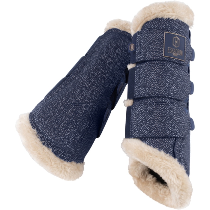 Bottes De Protection Eskadron - Fausse Fourrure Tendon Et Cloche - Couleur Cassis (occasion)