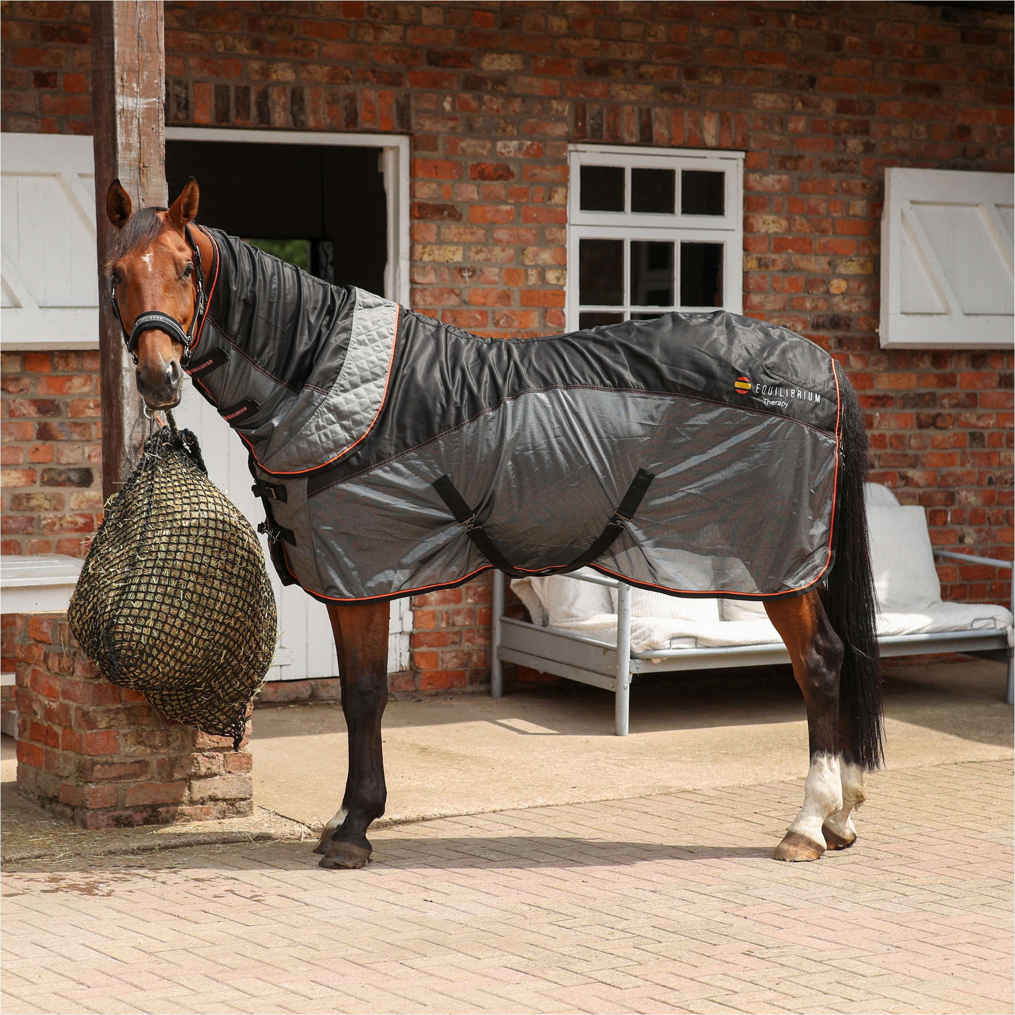 2025 Equilibrium Therapy Magnetic Rug EQB0045 - Black / Orange - Horse ...