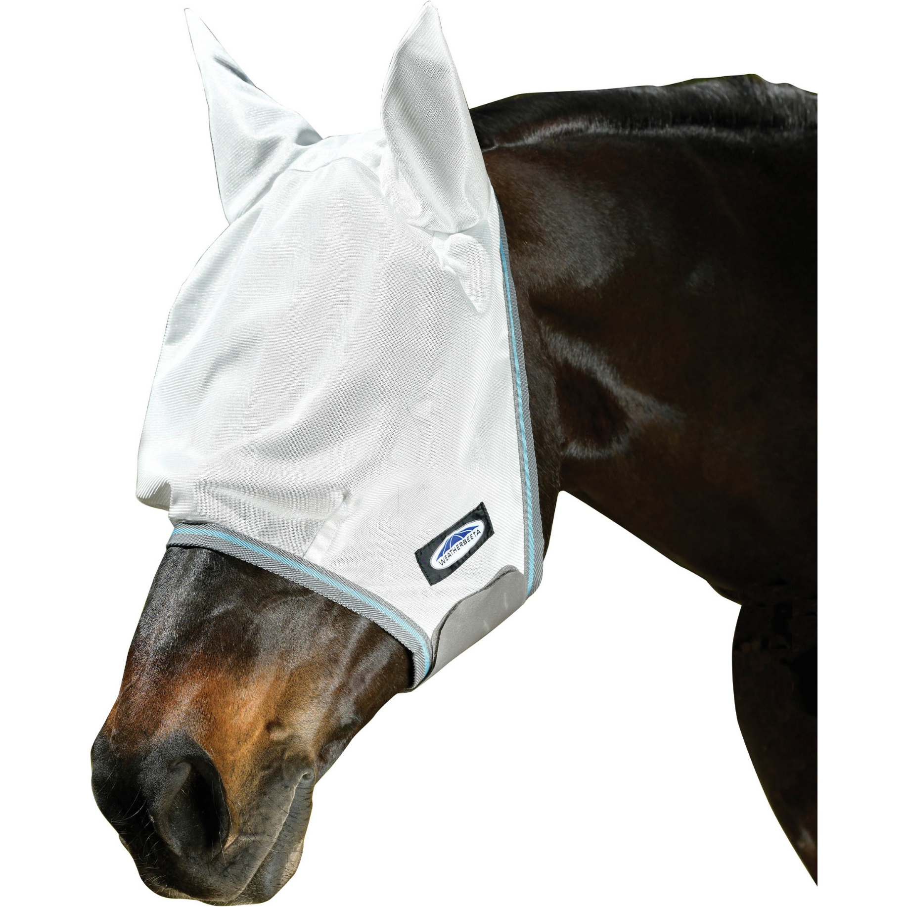 2025 Weatherbeeta Comfitec Essential Mesh Mask 1002937 - White - Horse ...