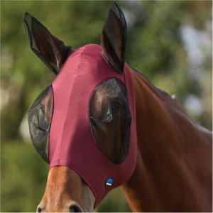 2026 WeatherBeeta Comfitec Stretch Fly Mask With Ears 1029736 - Burgundy / Black