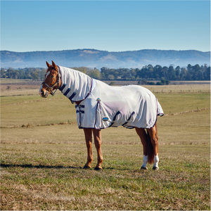 2026 WeatherBeeta Comfitec Airflow Fly Sheet Combo 1029974 - Grau / Navy / Burgunderrot