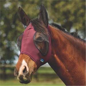2026 WeatherBeeta Comfitec Deluxe Strecken Fliegen Maske Mit Ohren 1029984 - Burgund / Black