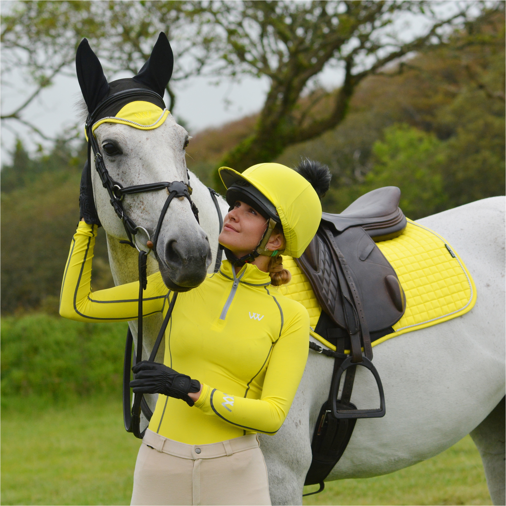 Woof Wear Performance équitation Chemise Wa0001 - Jaune Soleil