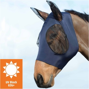 Weatherbeeta Deluxe Stretch Bug Eye Saver With Ears 1009573020 - Navy