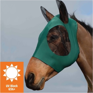 Weatherbeeta Deluxe Strecken Insekt Auge Sparer Mit Ohren 1009573015 - Hunter Green