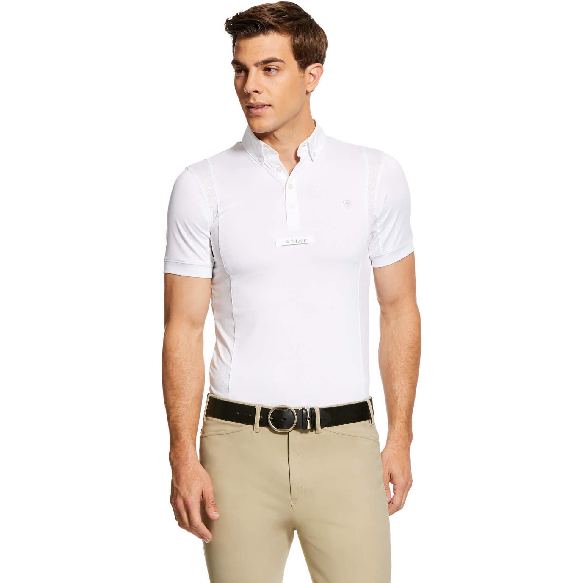 Ariat Mens TEK Short Sleeve Show Shirt 10030519 - White