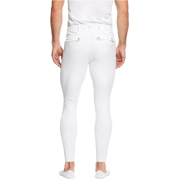 2025 Ariat Mens Tri Factor Grip Knee Patch Breech 10030545 - White