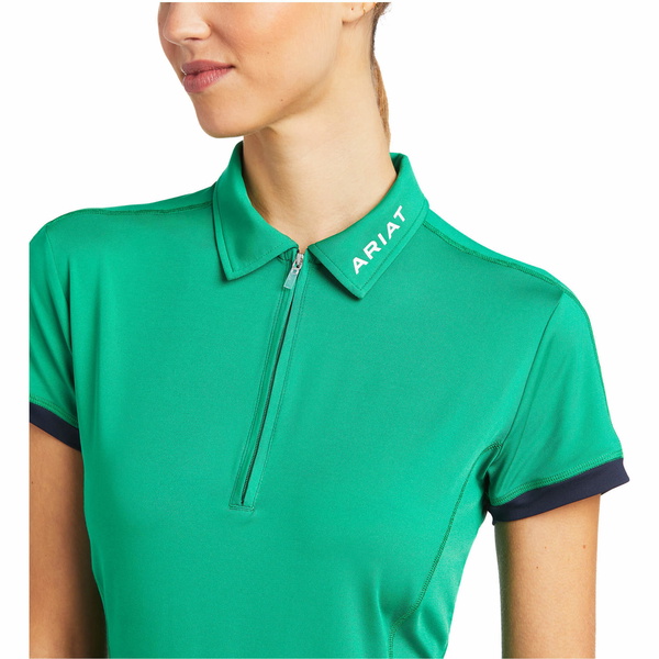 2022 Ariat Womens Bandera 1/4 Zip Short Sleeve Polo Top 10039187 - Pool Table