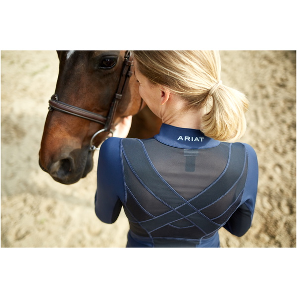 Ariat Womens Ascent 1/4 Zip Long Sleeve Baselayer 10039198 - Navy