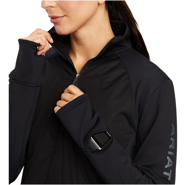 Ariat Womens Venture 1/2 Zip Sweatshirt 10041395 - Black