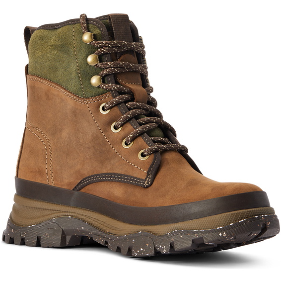 Ariat Womens Moresby Waterproof Boots 10042409 - Oily Distressed Brown / Olive