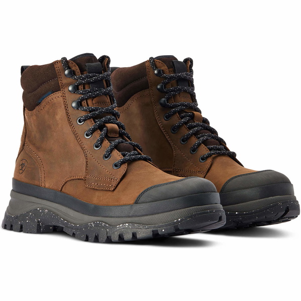 Ariat Mens Moresby Waterproof Boots 10042559 - Oily Distressed Brown