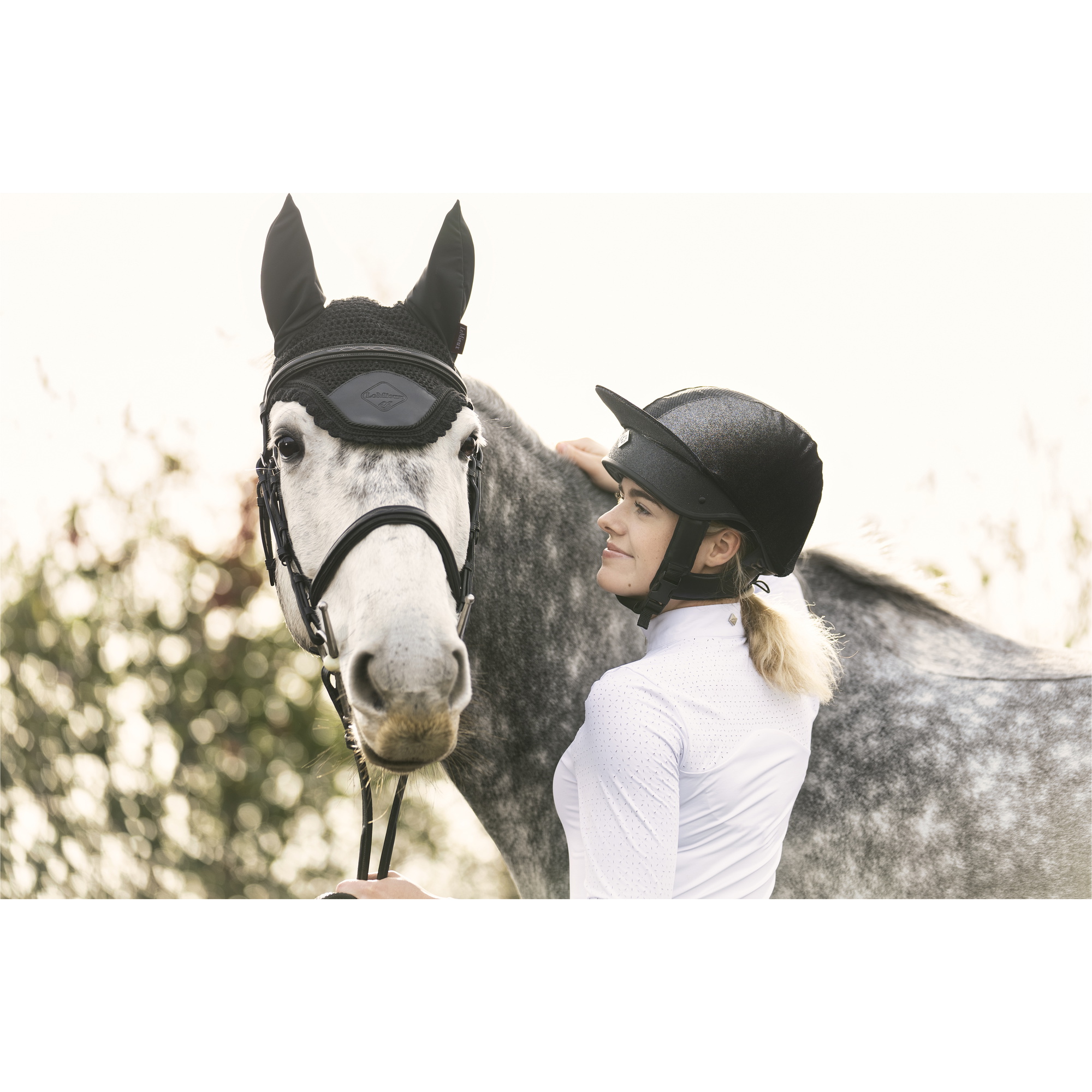 Charles Owen This Esme Cosmic JS1 Pro & Free Headband & Free Hat Silk - Black