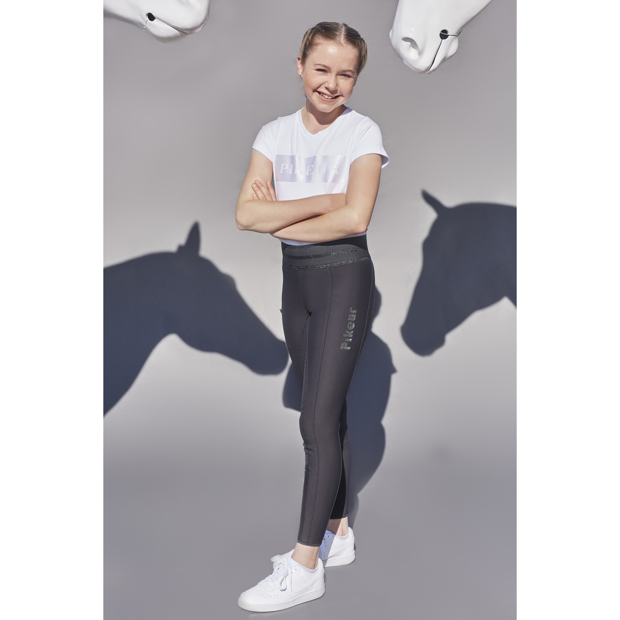 Pikeur Childrens Franja Polo Shirt 320000 200 - White