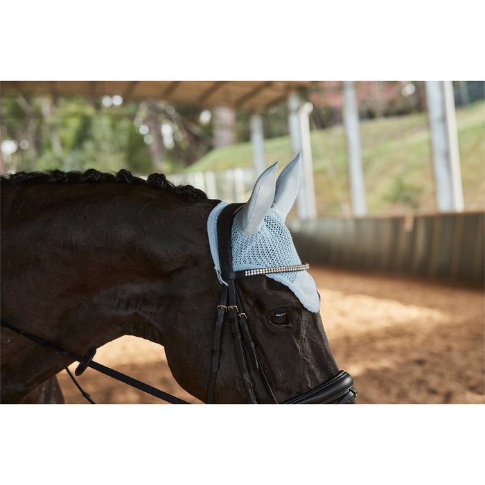 Weatherbeeta Cuffia Prime Ear 1000071 Per Cavallo: Copricapo All'uncinetto Con Orecchie In Cotone, Colore Grigio - 4