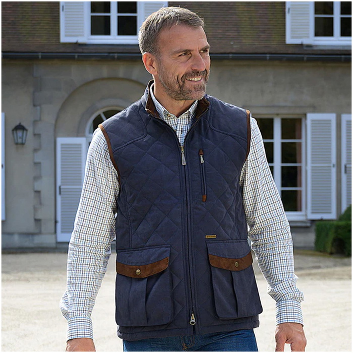2023 Baleno Mens Thames Fleece Gilet 912BB8PP Navy Blue Mens