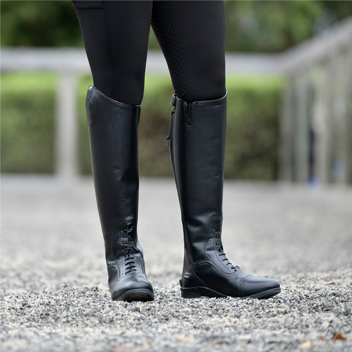 Saxon Syntovia Tall Field Boots 808841 - Black - Womens - Footwear ...