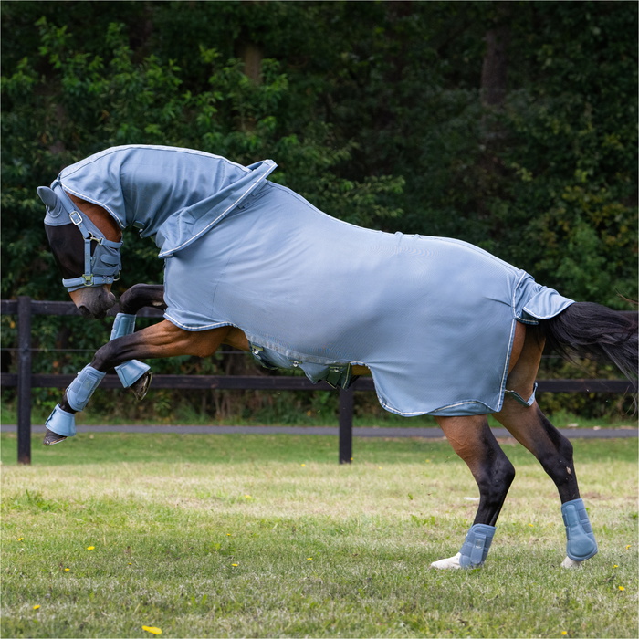 2025 Eskadron Fly Detach-Neck Fly Rug 135075 376 - Steel Blue - Horse ...