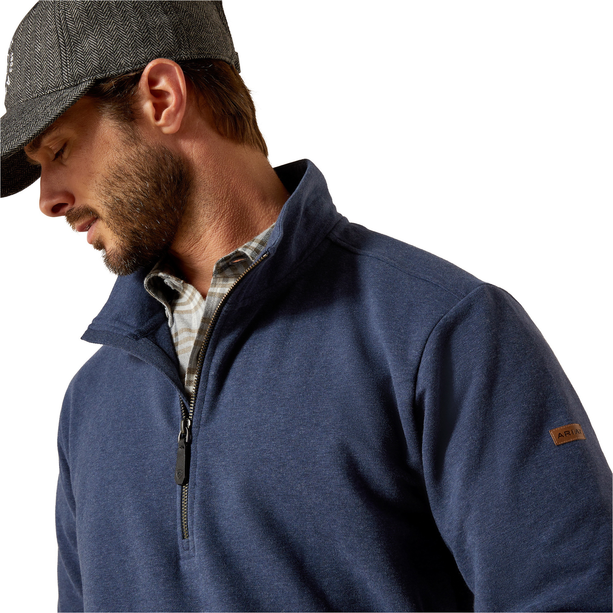 ARIAT Herren Sweatshirt – Tek Fleece 2.0, Feuchtigkeitsableitend, Mit Kapuze, Navy Heather