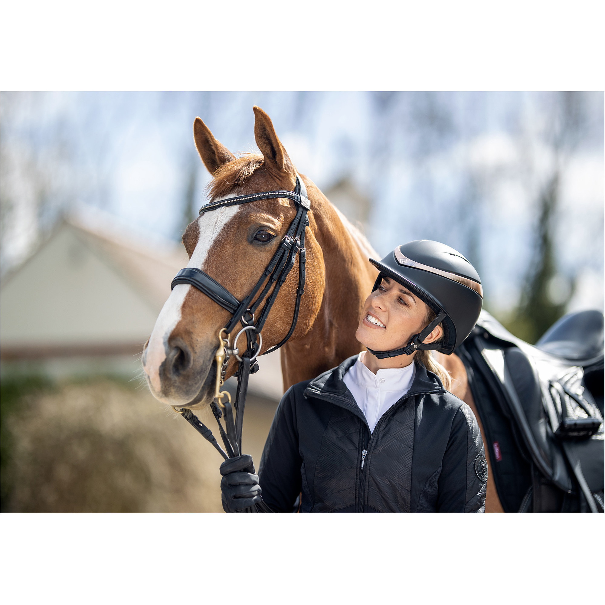 2025 Charles Owen Halo Helmet & Free Headband HALOBRG - Black / Rose Gold