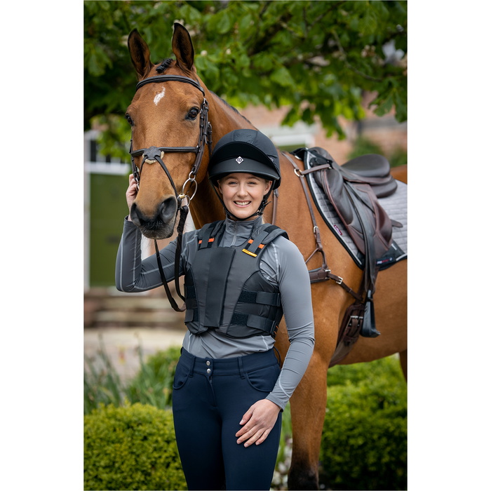 Protège-corps équitation Airowear Outlyne L4, Taille Fine 90-96 Cm, Noir/gris