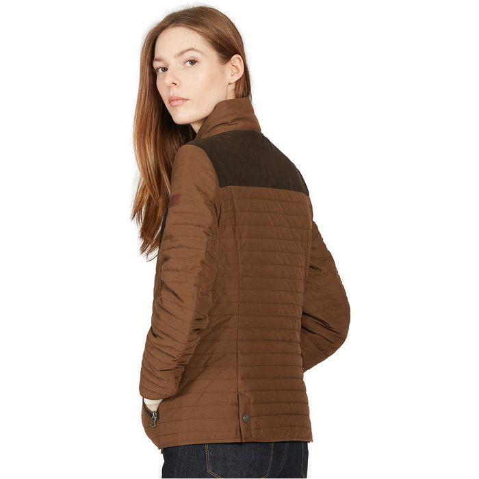 Aigle Womens Jacket Chauguet LD Hunting Inspired Padded Brown