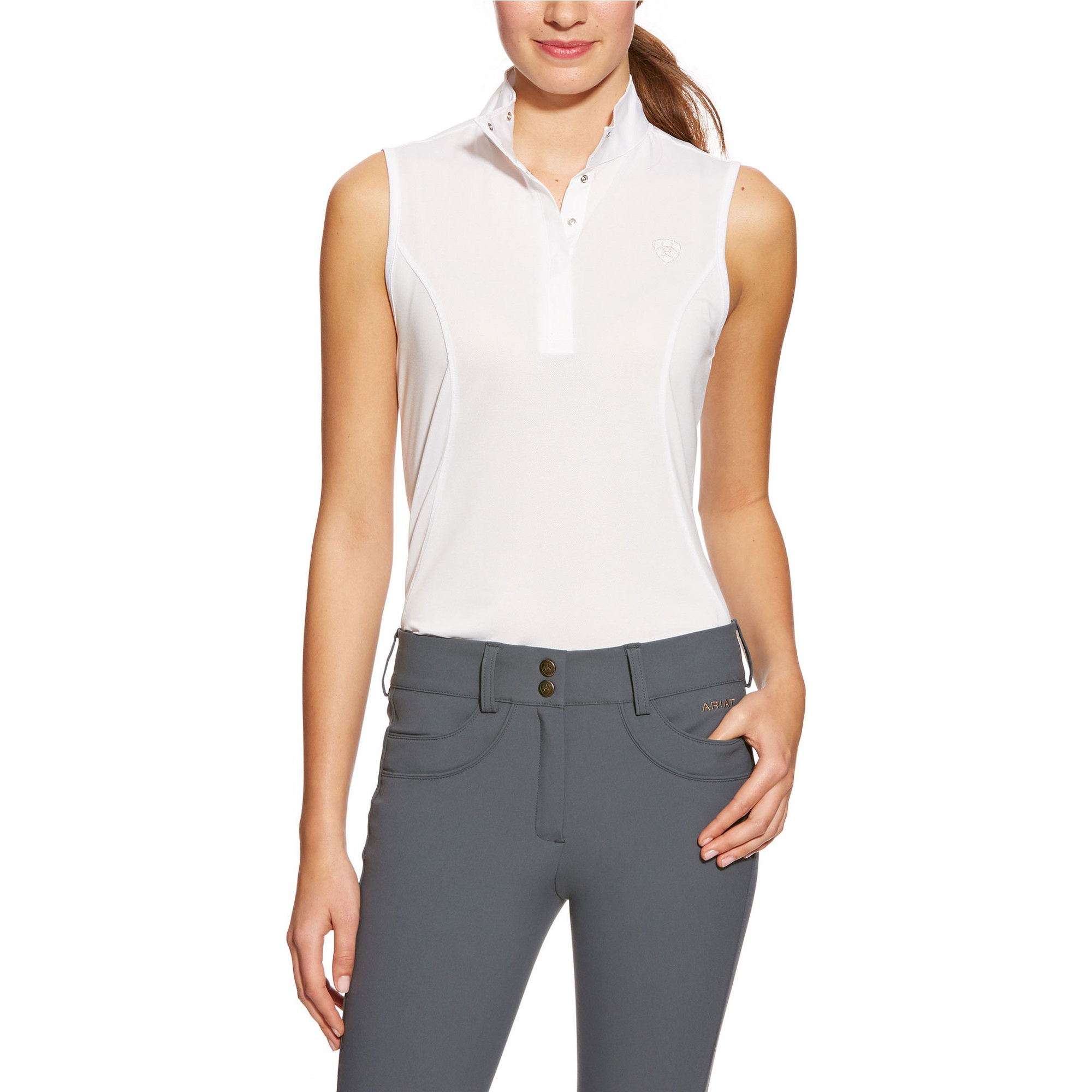 Ariat Damen Aptos Ärmelloses Show-Oberteil 10009004 - White