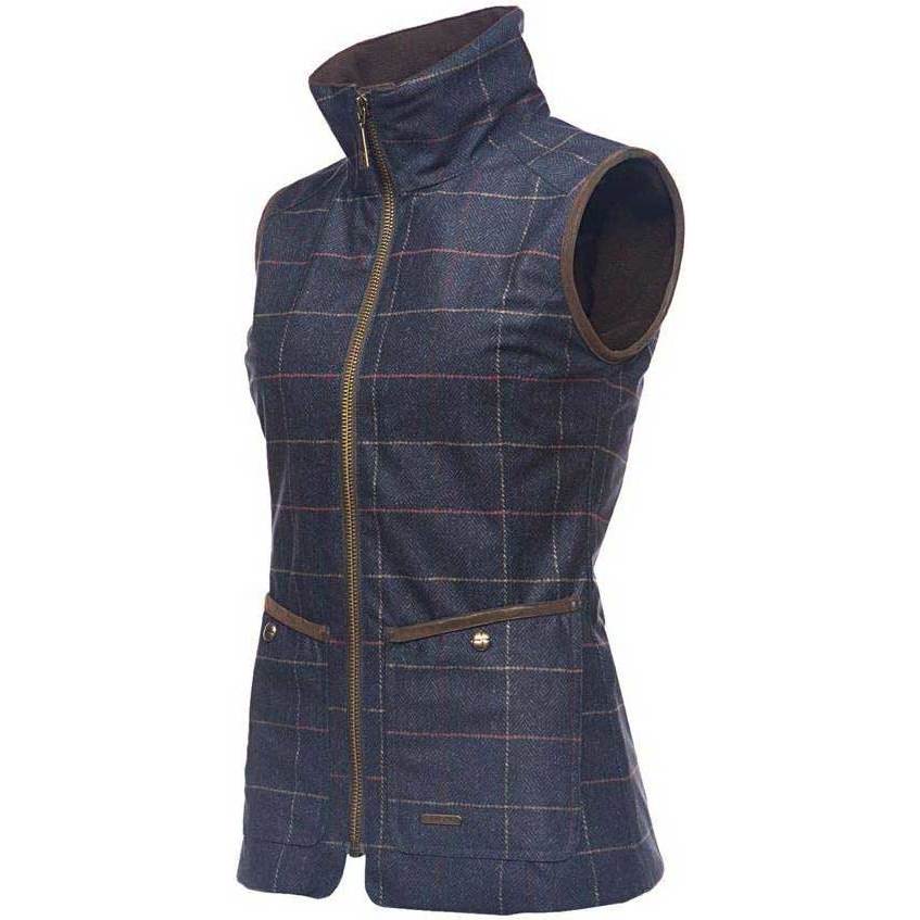Baleno Womens Perth Tweed Gilet 60042226 - Navy