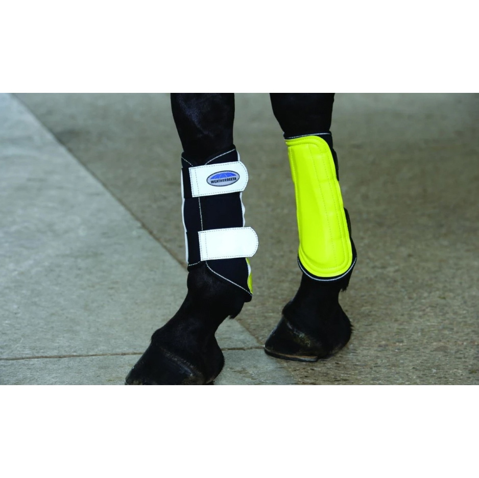 Weatherbeeta Reflective Single Lock Brushing Boots 1004916 - Yellow