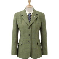Girls Competition Jacket Southwold Tweed Check Green
