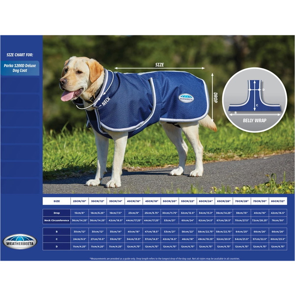 Weatherbeeta Comfitec Premier Free Duo Delux Dog Coat Parka - Dark Blue