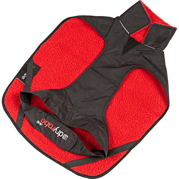 Dryrobe Dog Robe DRDR1 - Black Red - Dogs | The Drillshed