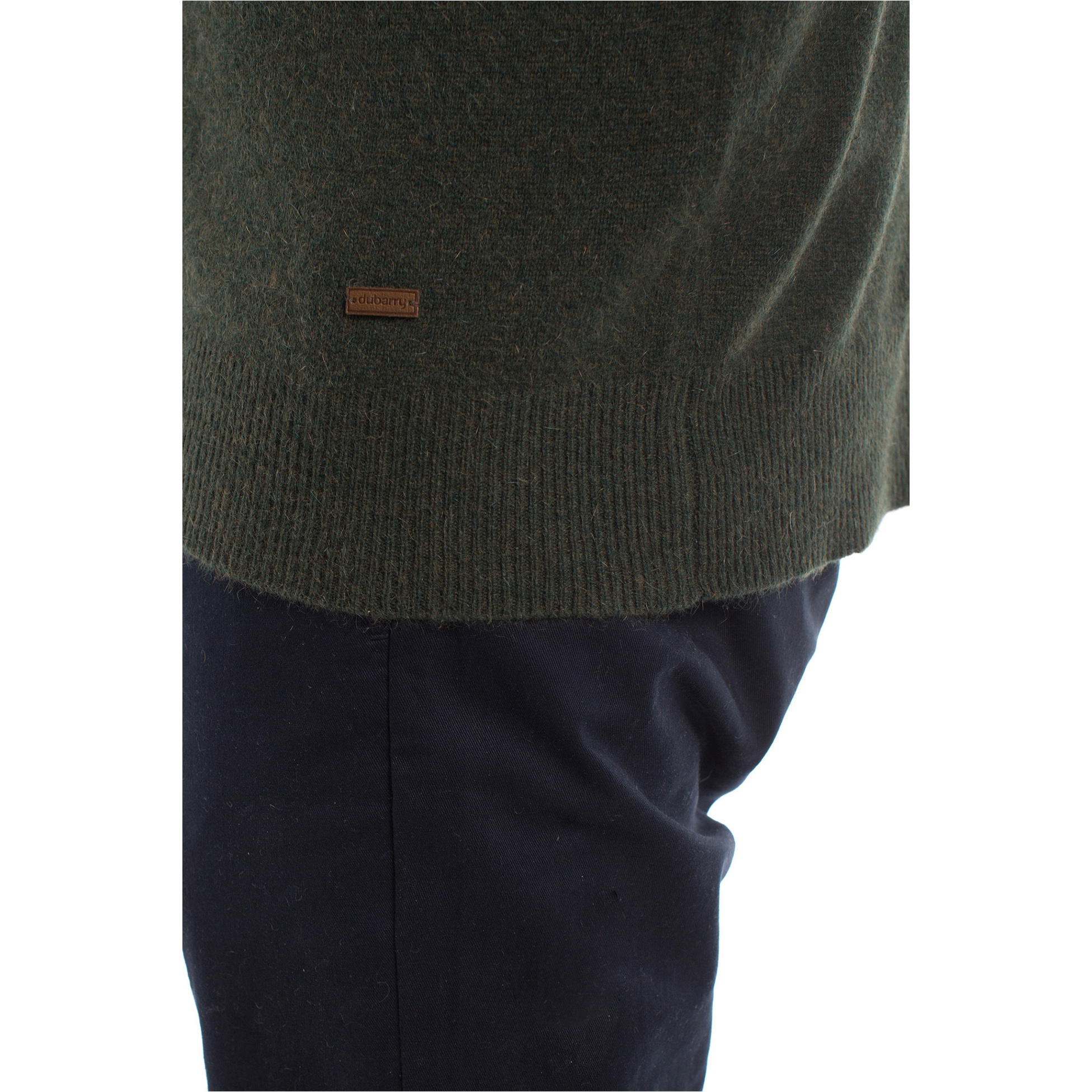 Dubarry Mens Mullen Half Zip Crew Sweater Olive