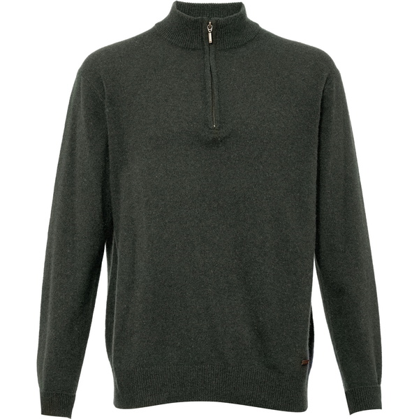 Dubarry Mens Mullen Half Zip Crew Sweater Olive
