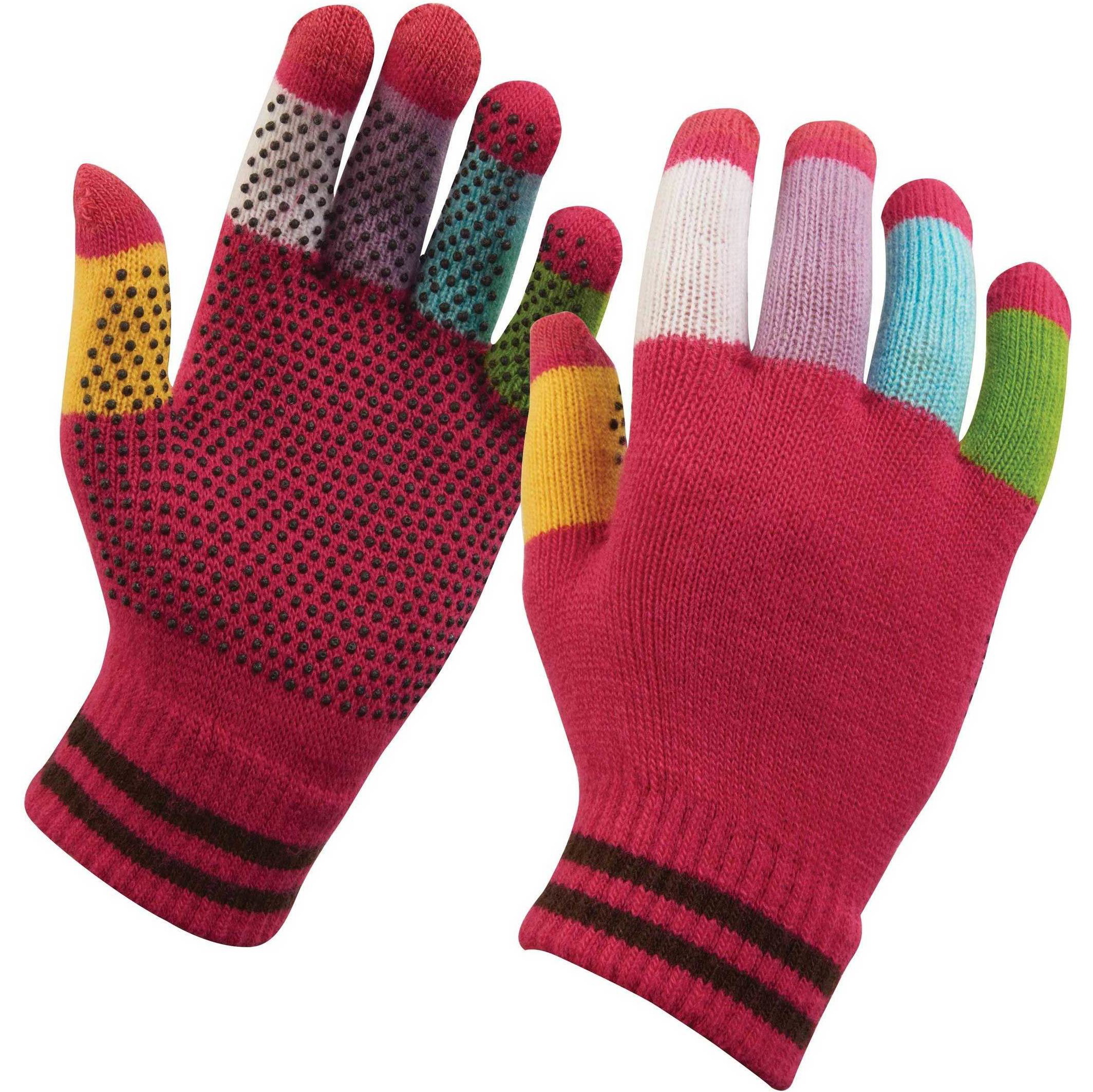 Dublin Childrens Pimple Grip Riding Gloves - Pink Multi