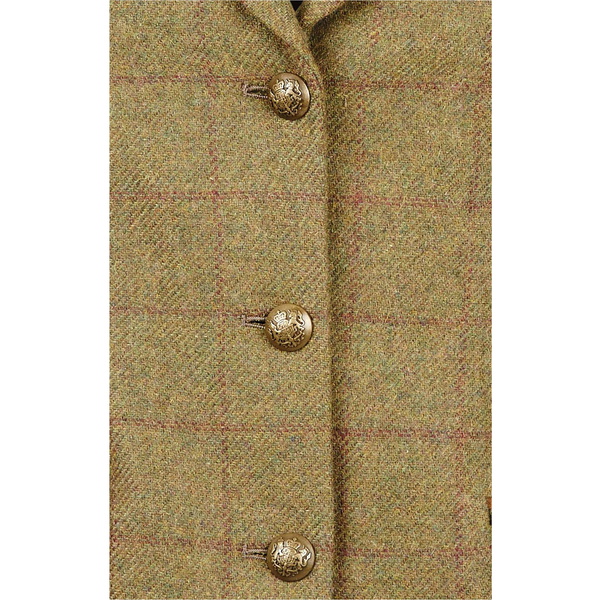 Dublin Womens Albany Tweed Suede Collar Tailored Riding Jacket 100176500 - Brown
