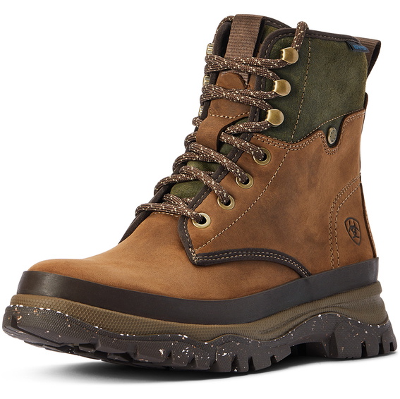 Ariat Womens Moresby Waterproof Boots 10042409 - Oily Distressed Brown / Olive